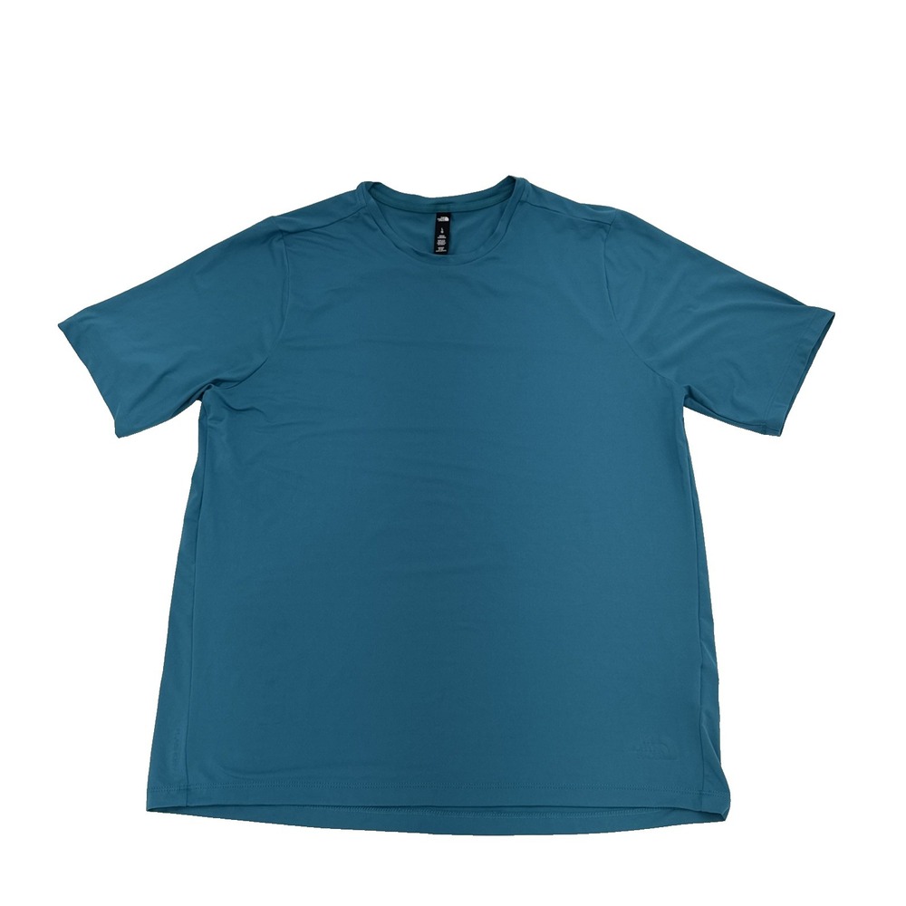 THE NORTH FACE Men's Large Teal Short Sleeve Performance Shirt crew neck wicking